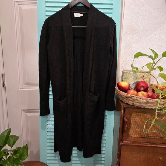 Women's Black Open-Front Cardigan - Picture 1 of 5